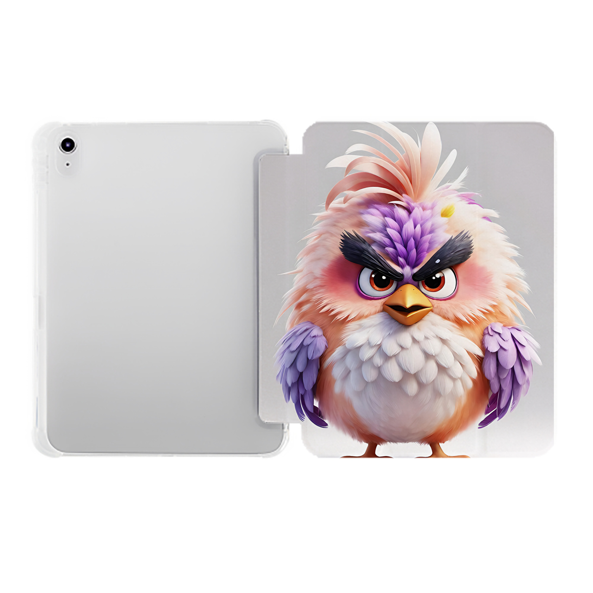 （画像用） Angry Birds アングリーバード IPad ケース ペン収納付き 三つ折りスタンド PUレザー×シリコン 対応機種9.5/10.5/10.9インチ